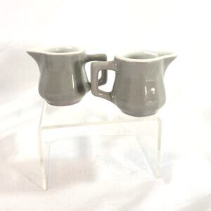 2 Vintage Shenango Pottery Restaurant Ware Individual Creamers Mini Pitchers